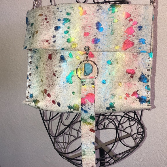 Free People Handbags - Festival bag on rainbow leather